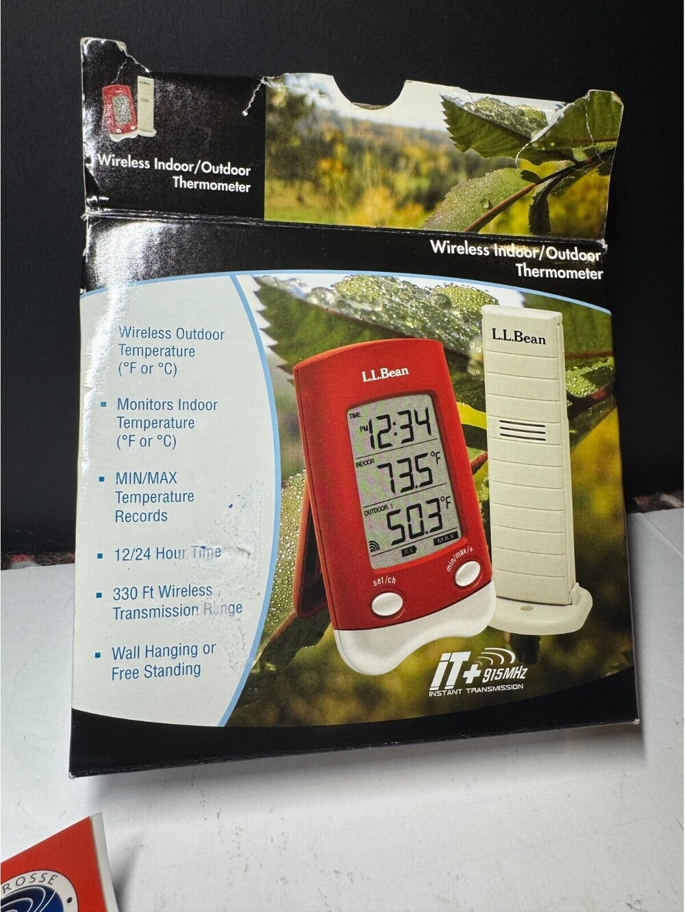 LL BEAN Weather Station Indoor/Outdoor Clock Thermometer Wireless